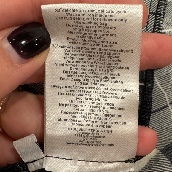 Baum Und Pferdgarten Anamay Midi Dress Black and White Plaid Size 38 (US 6) EUC - Picture 11 of 13